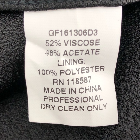 Grey by Jason Wu Black Satin Flounce Hem Sheath Dress V-neck Sleeveless Size 6 - Picture 10 of 10